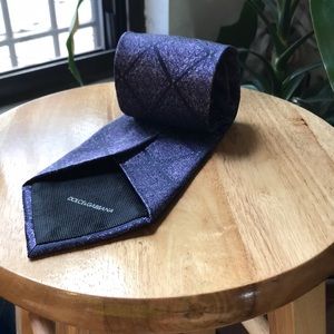 Dolce and Gabbana Purple Silk Tie